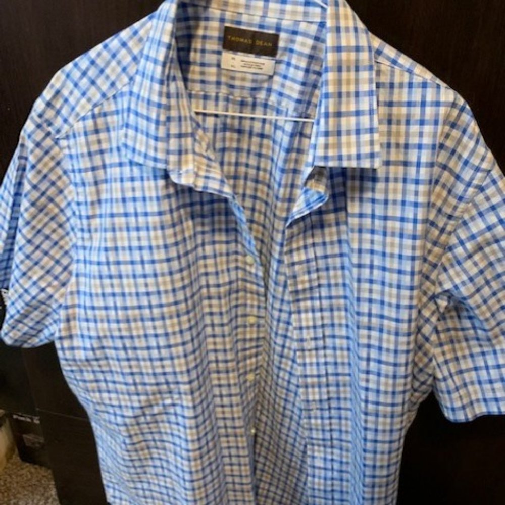 Thomas Dean Button Up Short Sleeve XL